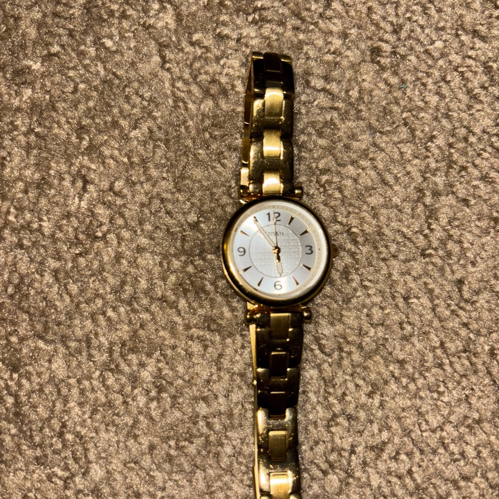 Gold Women Fossil Watch